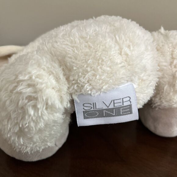 Silver One Lamb Plush Sheep Smiling Easter 8" - Picture 5 of 8